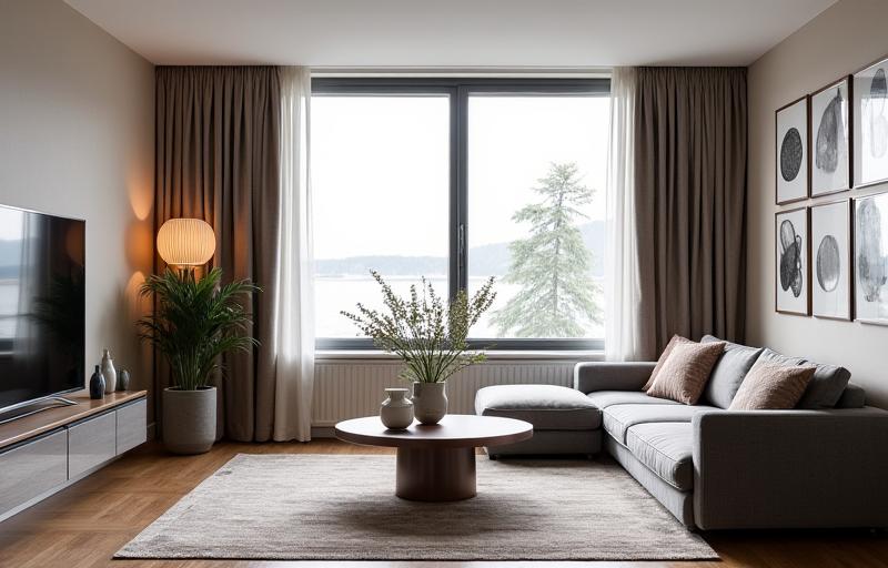 En moderne leilighet på Frogner med skreddersydde tekstiler og designelementer